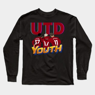 UTD Youth Kobbie Mainoo Alejandro Garnacho Rasmus Hojlund Minimalist Long Sleeve T-Shirt